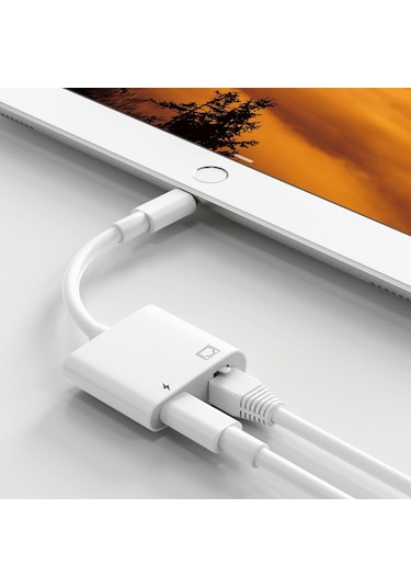 2 İn 1 Type C To Rj45 Gigabit Ethernet Çoklayıcı+ Type C Şarj Zr669