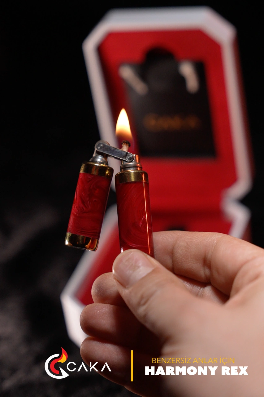Caka Lighter Harmony Rex Kırmızı Benzinli Çakmak Kırmızı