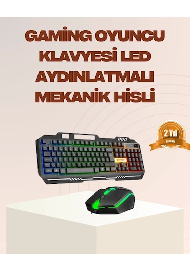 Mekanik Led Gaming Klavye Mouse Seti - Yüksek Tepki Ve Ergonomi
