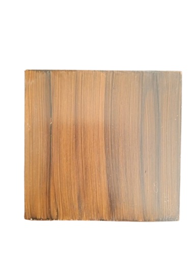 El Yapımı Eskitme Ahşap 6'lı Bardak Altlığı Seti Kahverengi