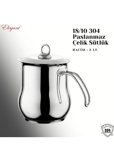 2 Lt. Çelik Sütlük Çelik Kulp Çelik