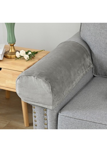 Xiyyadms Halka Yıkama Eliyelik Koltuk Koruması - Kaymazsız, Dört Mevsim Kullanıma Uygun, Esnek Polyester - 10 Adet Çivi İle Set Açık Gri AÇIK GRİ