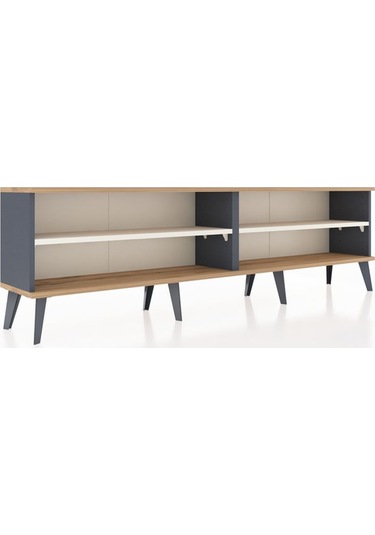 Arges Tv Ünitesi 2 Raflı 176x30x51 Antrasit-çam/aytaşı Atlas Çam/aytası