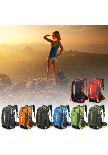 Wezone 40l Dayanıklı Seyahat Sırt Çantası - Hafif, Kompakt Ve Çok Amaçlı Kırmızı