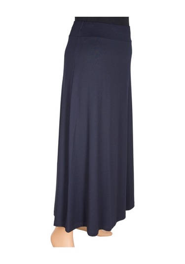 Dule Kadın Aymoli Penye Kloş Beli Lastikli Astarlı Lacivert Etek Lacivert