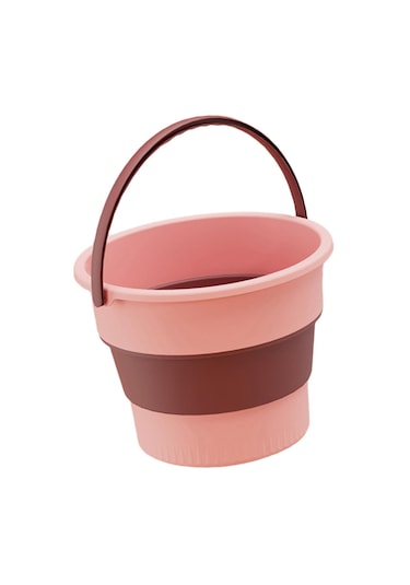 Suntek Ev Temizliği Için Saplı Katlanabilir Kova Kolay Pembe Pembe Diğer