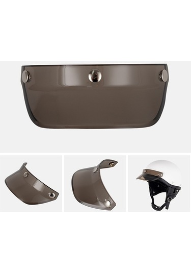 Dancemonkey Reçine Kask Vizörü - 18x7.5 Cm, 37g Hafif, Kolay Kurulum