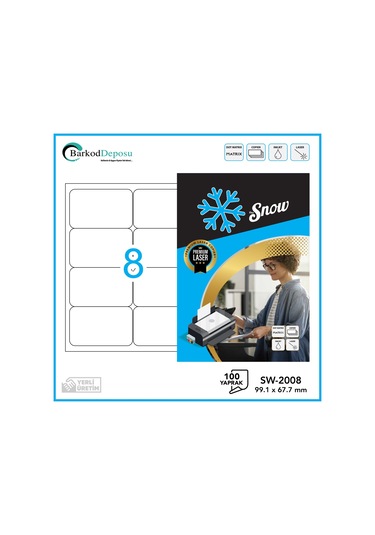 Snow A4 Lazer Etiket 99.1 67.7 MM