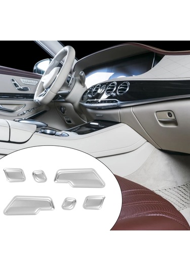 Synodicmonth Mercedes-benz E Sınıfı W204 W205 W212 W218 X204 X166 Ce Glk Gl Ml Cls Gl İçin 6 Adet Krom Araba Kapı Koltuğu Ayar Düğmeleri Anahtarı