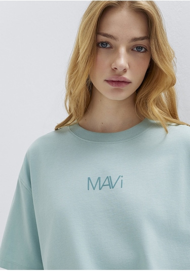 Mavi - Mavi Logo Baskılı Yeşil Tişört 1613884-71456