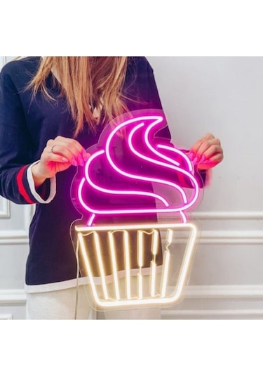 Kek Neon Led Gece Lambası Renkli