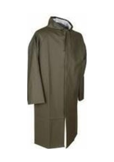 Uzun Palto Yapmurluk Su Geçirmez Kapşonlu Haki