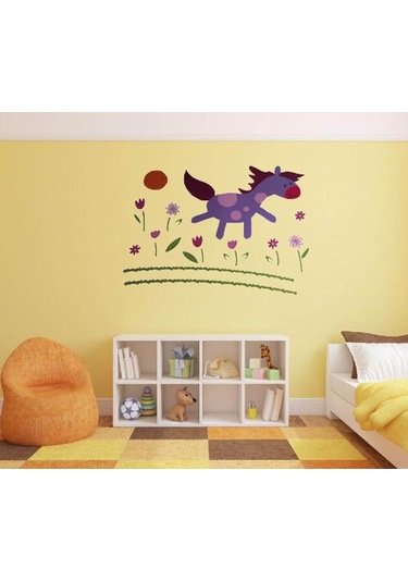 DUVAR SÜSÜ (STİCKER) KÜÇÜK AT DESENLİ PVC 70X50X0,5CM