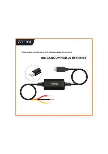 Youtek 70mai Up03 Tip-c Girişli Araç Kaydedici Basınç Azaltma Kablosu - M500, X200, A810, A510 Uyumlu Park Monitörü Kablosu
