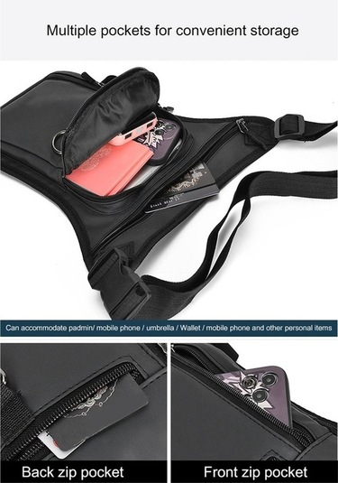 Pazly Erkekler Ve Kadınlar İçin Siyah Motosiklet Bırak Bacak Modeli Siyah