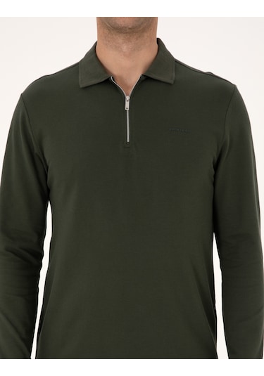 Pierre Cardin Erkek Koyu Yeşil Sweatshirt 50314046-vr079 Koyu Yeşil