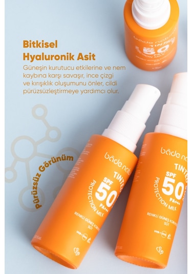 Bade Natural Renkli Güneş Koruyucu Süt SPF50 30 ML