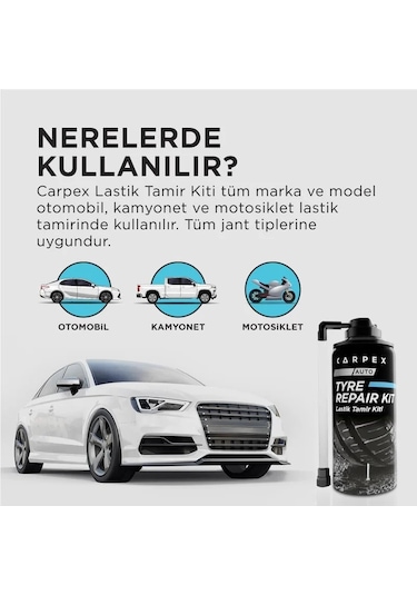 Carpex Oto Lastik Tamir Kiti 300 Ml 2'li