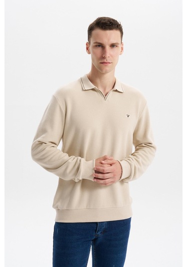 Arma Erkek Regular Fit Polo Yaka Kazak Karbon Fırçalı Selanik, %65 Pamuk %35 Polyester, Düğmesiz Basic K30554698602 Bej Arma Erkek Regular Fit Polo Yaka Kazak Karbon Fırçalı Selanik, %65 Pamuk %35 Polyester, Düğmesiz Basic K30554698602 Bej