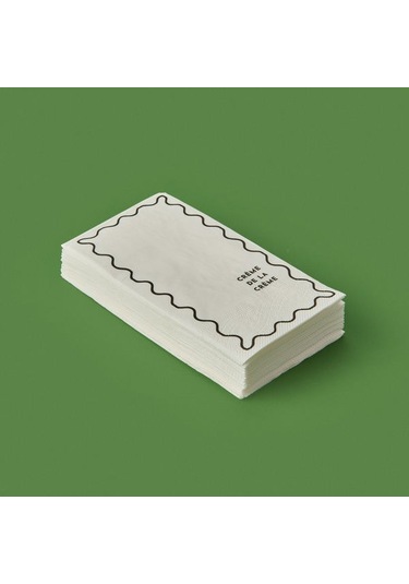 Evidea Kitchen 20'li Creme De La Creme Desen Peçete - Gri / Beyaz - 16x8 Cm