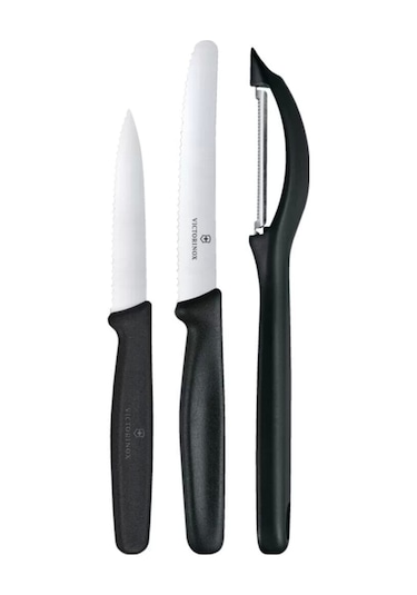 Soyacak, Soyma Ve Domates Bıçağı Seti Siyah