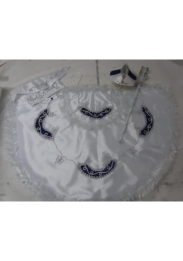 Sünnet Kıyafeti Seti 6 Parça Beyaz-Lacivert Sn1212