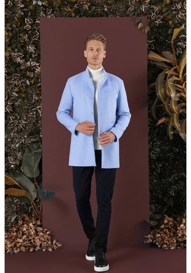 Ka 079 Slim Fit Mavi Spor Kaban Mavi