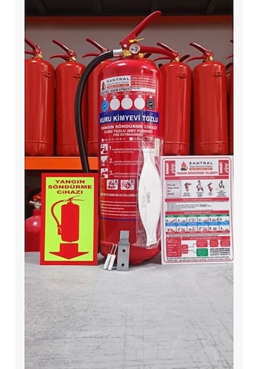 6 Kg Kkt Yangın Söndürme Tüpü  4 Yıl Dolum Ruhsat Ve Muayene Uyumlu Faturalı