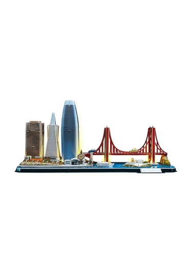 3d Puzzle San Francisco 3d Puzzle 90 Parça Led işıklı