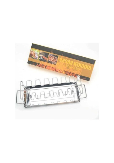 Didadodo 14 Yuvalı Mangal Tavuk Kanat Askısı - Katlanabilir, Drip Tepsili Pratik Tasarım