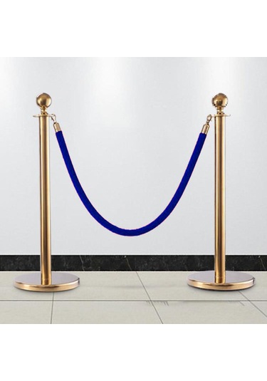 Suntek 59 Inç Kalabalık Kontrol Bariyer Halatı Şık, Kuyruk Altın Çırpı Kancası