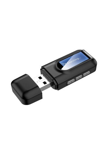 Didadodo T11 2'si 1 Arada Usb Bluetooth 5.0 Adaptör, Lcd Siyah, Kullanışlı Kısayol