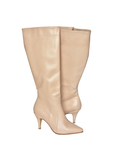 Fox Shoes R372453009 Ten İnce Topuklu Kadın Çizme Ten