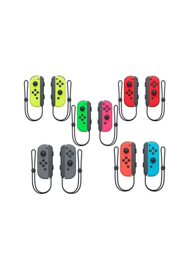 Bloomnest Joycon Oyun Kumandası Sol Sağ Kablosuz Bluetooth Uyandırma Kayışı Anahtar Kulpu Açık Kahverengi