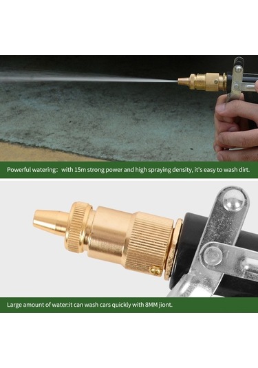 Ulzyvf Yüksek Basınçlı Araba Yıkama Hortumu - Ayarlanabilir Plastik+bakır Kaplama Püskürtme Başlığı