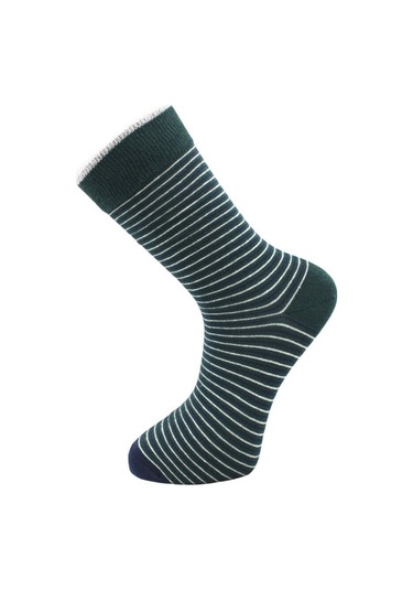 Erkek Çok Renkli Soket Uzun Çizgili Desenli Çorap Dikişsiz 6'lı Paket Çok Renkli