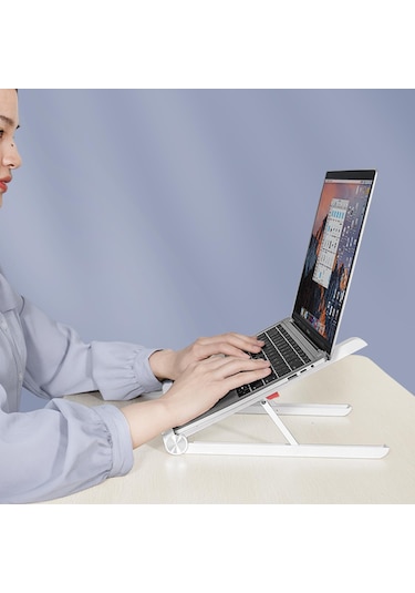 Bix Saiji X1 Alüminyum Notebook Laptop Standı Beyaz