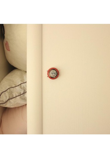 Suntek Su Geçirmez Mini Çalar Saat Motosiklet Kırmızı-siyah