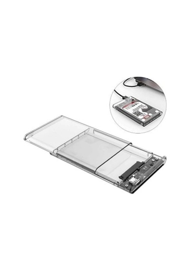 Transparan 2.5 İnç Sata Usb 3.0 Harddisk Kutusu Notebook Ssd İçin