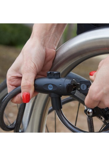 Yale Essential Kablolu Bisiklet Kilidi 12mm - Anahtarlı Gri