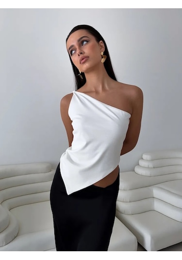 Zak.li Açıktan Sırtlı Şık Akşam Kıyafeti 298274376 Sütlü