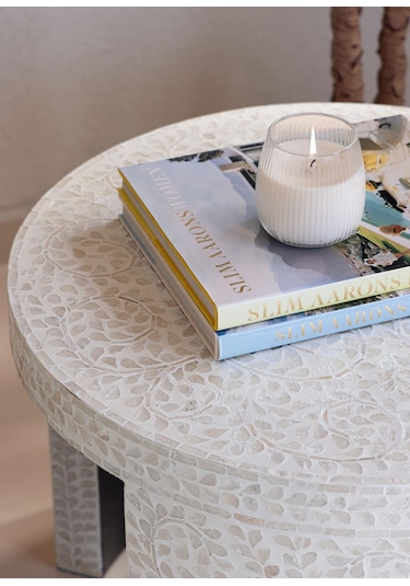 The Mia Sedef Tabure Yan Sehpa 66x48 Cm Tlc0117 Çok Renkli