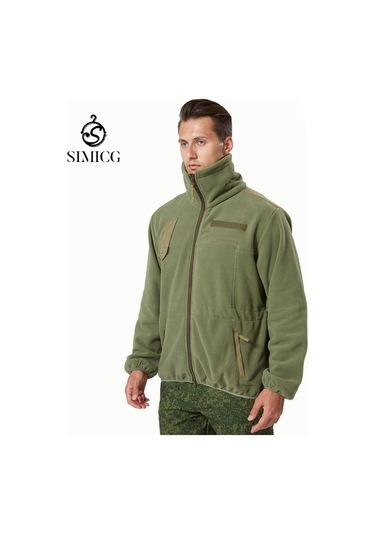 Erkekler İçin Rüzgar Geçirmez Ve Sıcak Polar Ceket/mont Yeşil