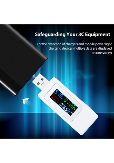 Reedark Usb Test Cihazı - Hızlı Şarj Voltaj Akım Ölçer 4-30v/6.5a Lcd Ekranlı