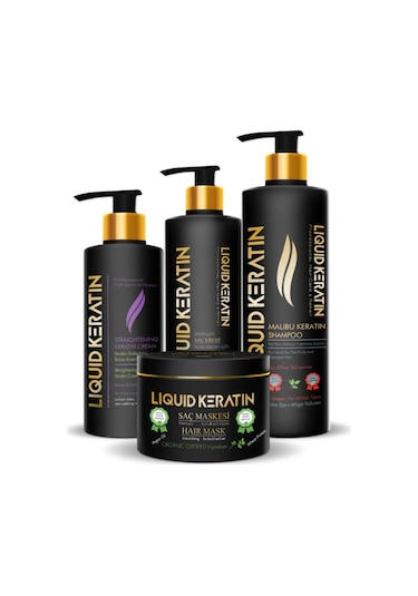 Liquid Keratin Ekstra Düzleştirici Keratin Saç Bakım Seti 4'lü