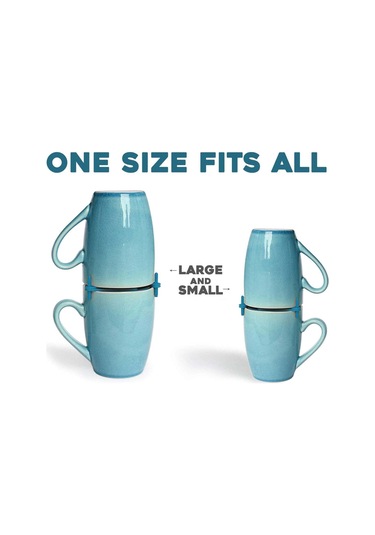 Geeroyoo Ayarlanabilir Bardak Organizatörü - 6'lı Paket, Mutfak Dolabı İçin Katlanabilir Tasarım, Abs Malzeme Siyah