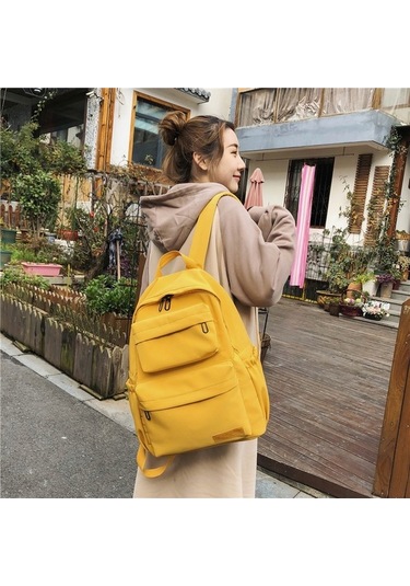 Dancemonkey Buyuk Kapasiteli Kanvas Sırt Çantası: Okul Ve Tatil İçin Şık Ve Dayanıklı Tasarım Çok Renkli