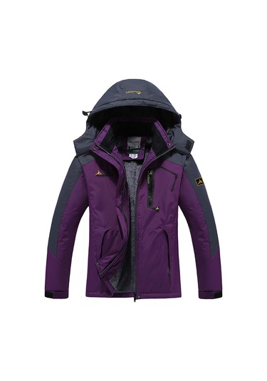 Kadın Outdoor Ceketi, Kayak Dağcılık Ceketi Mor Mor