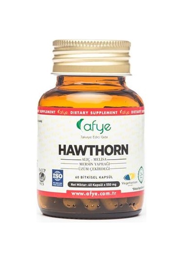 Afye Hawthorn 600 Mg Alıç-Melisa-Üzüm Çekirdeği Özü 60 Kapsül