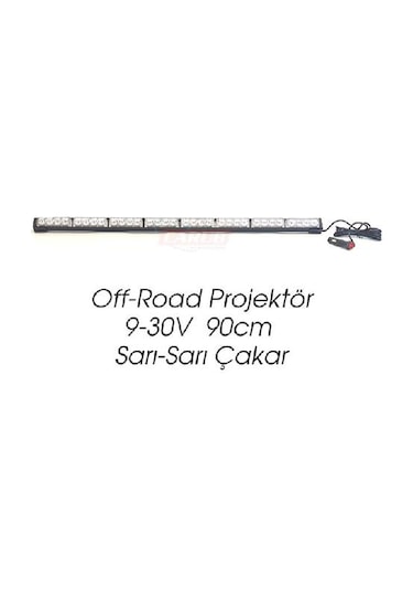 Off-road Projektör 9-30v 90cm 32 Led Sarı-sarı Çakar Fonksiyon Br4203264 Carub